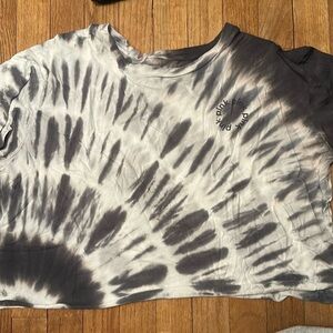 PINK tie dye cropped top